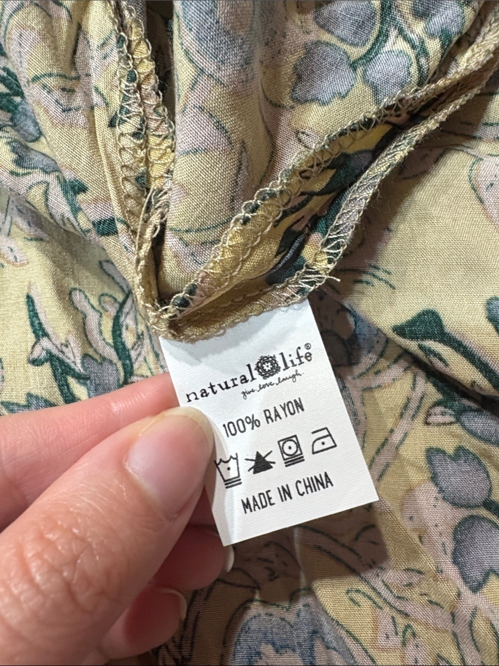 NWOT Natural Life Floral Butter Yellow Floral High Slit Maxi Skirt - Picture 7 of 9